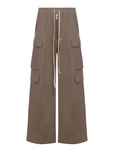 Rick Owens Cargobelas Drawstring Pants In Brown