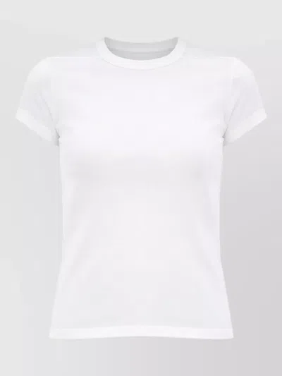 Rick Owens Neutrals Short-sleeved Fitted Crewneck T-shirt In White