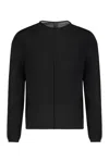 Rick Owens Ribbed Crew-neck Cotton Sweater With Long Sleeves In Black