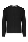 Rick Owens Ribbed Crew-neck Cotton Sweater With Long Sleeves In Black