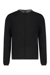 Rick Owens Ribbed Crew-neck Cotton Sweater With Long Sleeves In Black