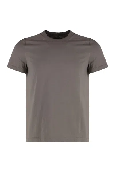Rick Owens Cotton Crew-neck T-shirt In Grey