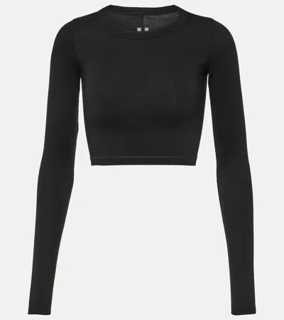 Rick Owens Black Champion Edition Girdered Cropped Harness T-shirt