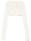 Rick Owens Cropped T-shirt In Beige