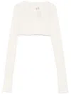 Rick Owens Cropped T-shirt In White