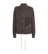 Rick Owens Tour Snap Front Jacket Knitwear Brown In Brown
