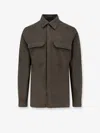 Rick Owens Structured Cotton Work Shirt With Button-down Front
