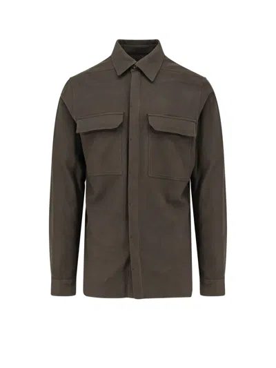 Rick Owens Button-detailed Long-sleeve Shirt In Black