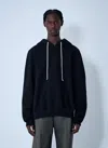 Rick Owens Cotton Hooded Sweatshirt In Black