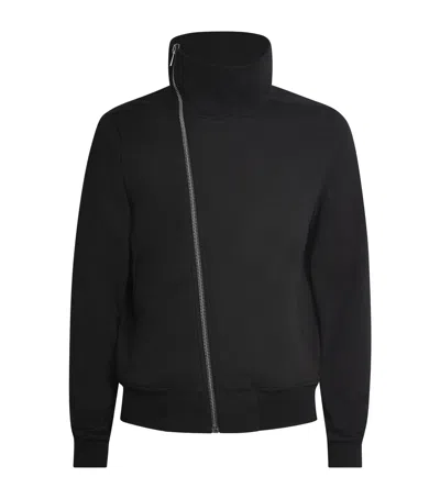 Rick Owens Cotton Jersey Bauhaus Cardigan In Black