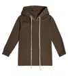 Rick Owens Hoodie Aus Baumwoll-jersey In Dust