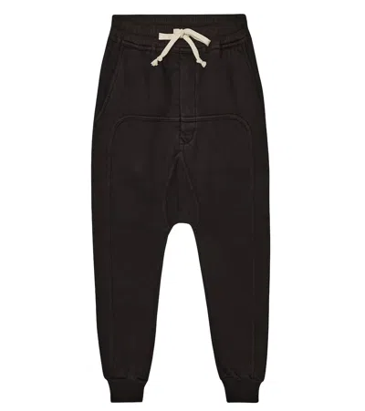 Rick Owens Kids' Cotton Jersey Sweatpants In Black