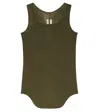 Rick Owens Cotton Jersey Tank Top In Green