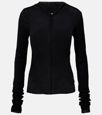 Rick Owens Cotton Jersey Top In Black