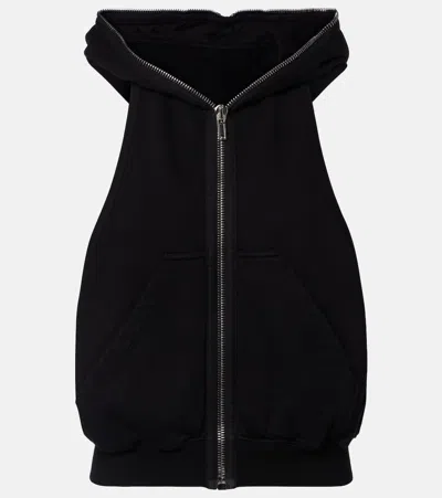 Rick Owens Cotton Jersey Vest In Black