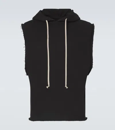 Rick Owens Cotton Jersey Vest In Black