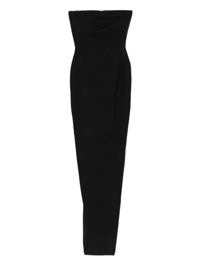 Rick Owens Cotton Long Dress In Black