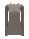 Rick Owens Cotton Crew Neck Slim Fit Jersey