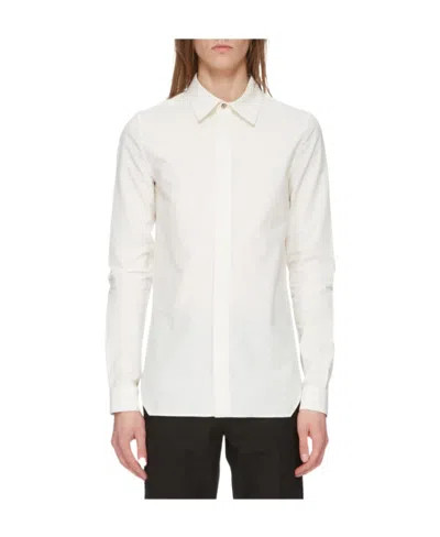 Rick Owens Cotton Long-sleeve Shirt In White