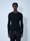 Rick Owens Cotton Long Sleeve T-shirt In Blue