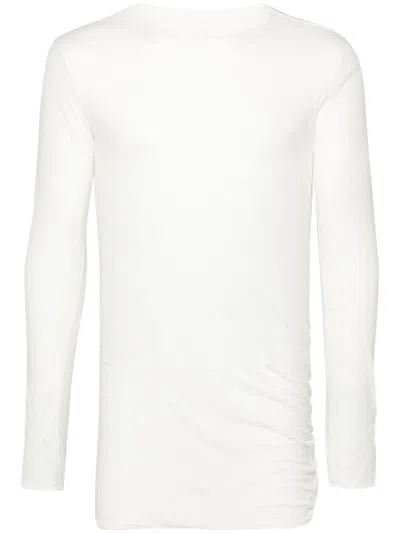 Rick Owens Cotton Long-sleeved T-shirt In White