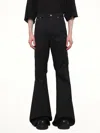 Rick Owens Bolan Bootcut Belt Loop Five Pocket Trousers In Black