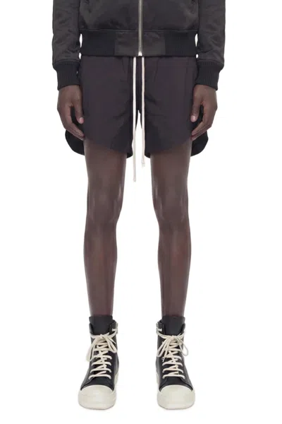 Rick Owens Cotton Poplin Boxers In Brown