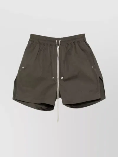 RICK OWENS COTTON POPLIN BOXERS WITH SIDE POCKETS