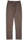 Rick Owens Cotton-poplin Sweatpants In Brown