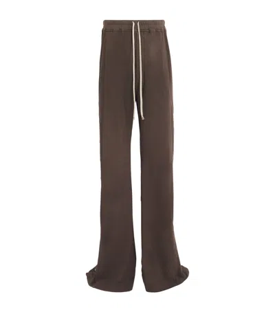 Rick Owens Cotton Pusher Trousers In Brown