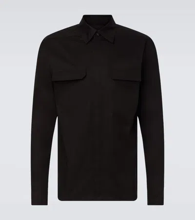 Rick Owens Cotton Shirt In Black