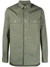 Rick Owens Cotton Shirt Jacket In Grün