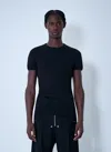 Rick Owens Cotton Short Sleeve T-shirt In Black