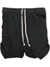 Rick Owens Dbl Long Boxers Bermuda And Short Black In Black