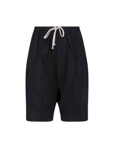 Rick Owens Cotton Shorts In Black