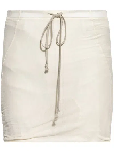 Rick Owens Cotton Shorts In Neutrals