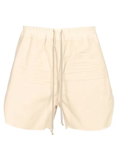 Rick Owens Cotton Shorts Trousers White