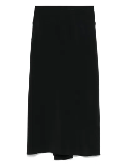 Rick Owens Cotton-silk Blend Skirt In Black