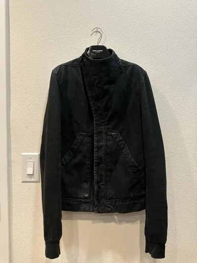Pre-owned Rick Owens Cotton Sleeved Slave Jacket M In Black