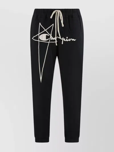Rick Owens Cotton Sweatpants In Black
