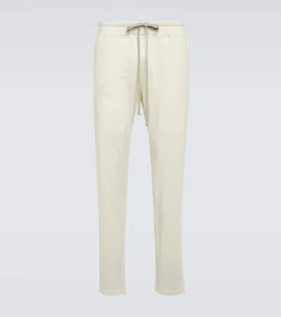 Rick Owens Cotton Sweatpants In White