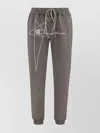 Rick Owens Cotton Sweatpants With Elastic Waistband And Ribbed Cuffs