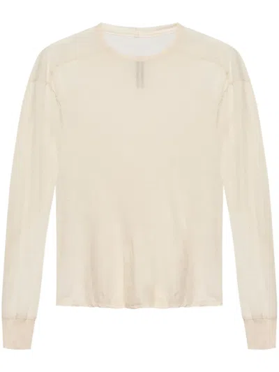 Rick Owens Unstable Cotton-jersey T-shirt In Neutrals