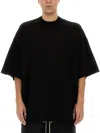 Rick Owens Relaxed Fit Oversized T-shirt With Classic Crew Neckline