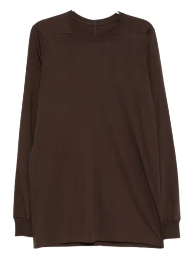 Rick Owens Cotton T-shirt In Brown