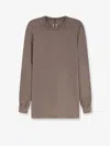 Rick Owens Level Crew Neck Long Sleeve T-shirt In Brown