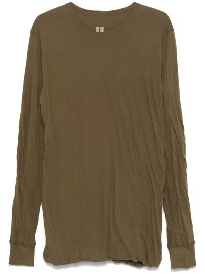 Rick Owens Cotton T-shirt In Brown