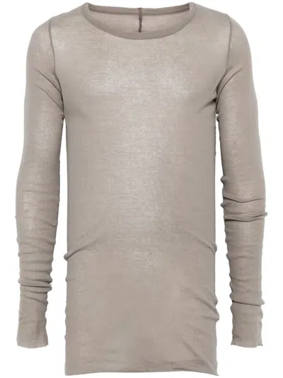 Rick Owens Cotton T-shirt In Gray
