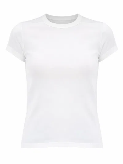 Rick Owens Neutrals Short-sleeved Fitted Crewneck T-shirt In White