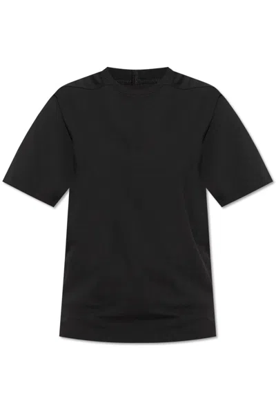 Rick Owens Cotton T-shirt With A Crew Neck In Black